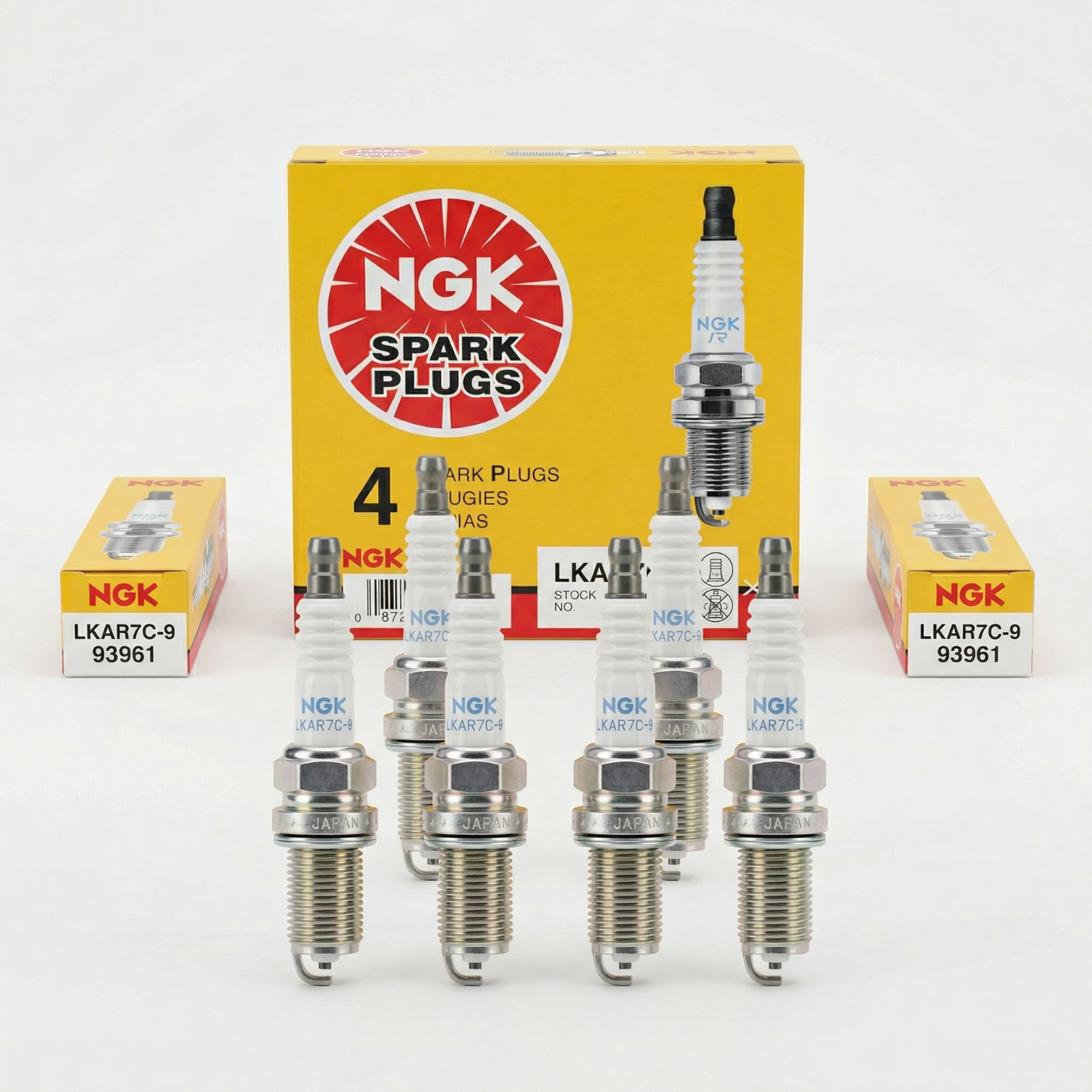 6x Genuine NGK LKAR7C-9 93961 Nickel Spark Plugs OEM Replacement