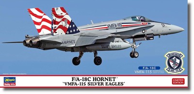 Hasegawa 1/72 American F/A-18C Hornet VMFA-115 Silver Eagles Plastikmodell 02471