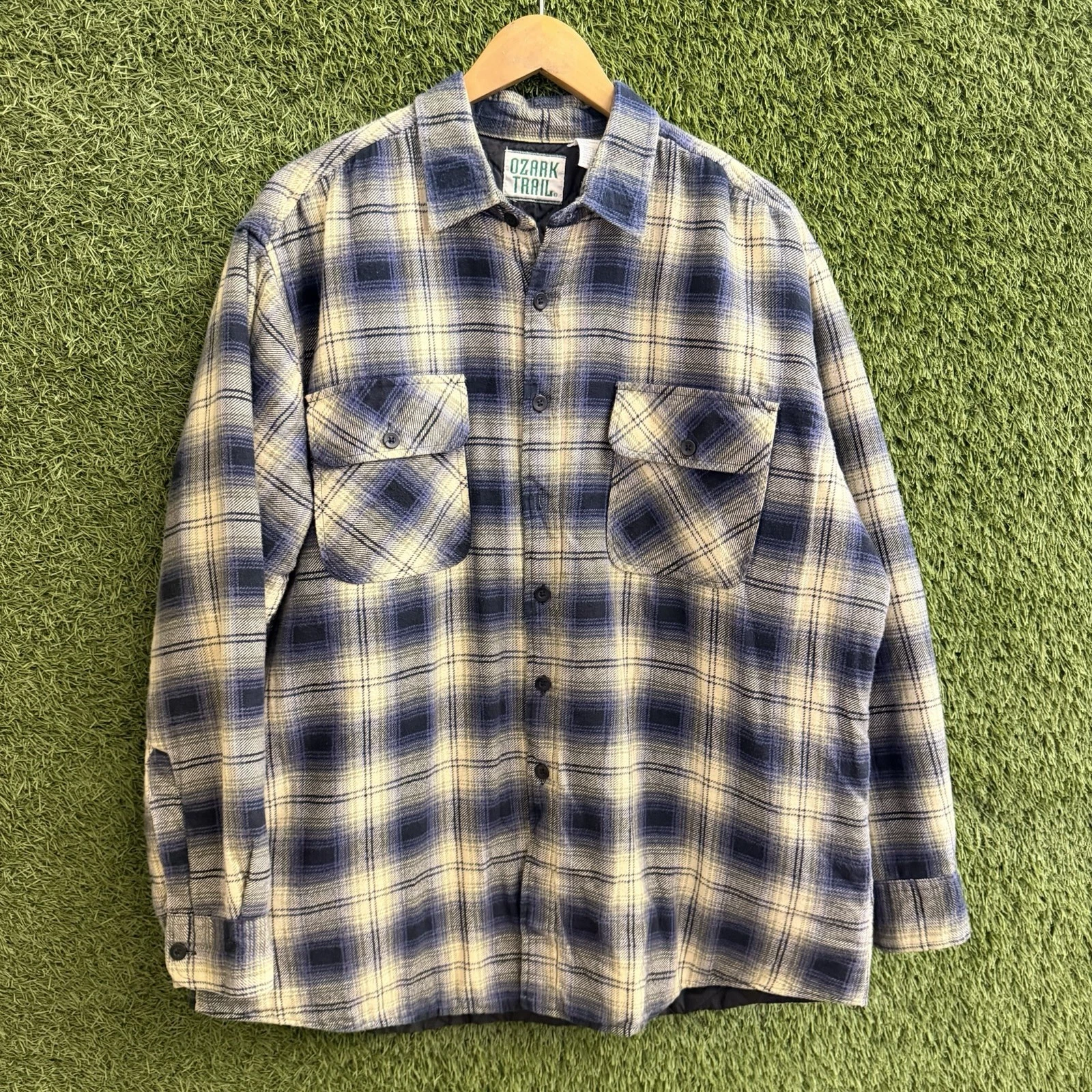 Vintage Ozark Trail Men XL Blue Plaid Flannel Jacket Quilt Lined 90s Grunge
Opens in a new window or
