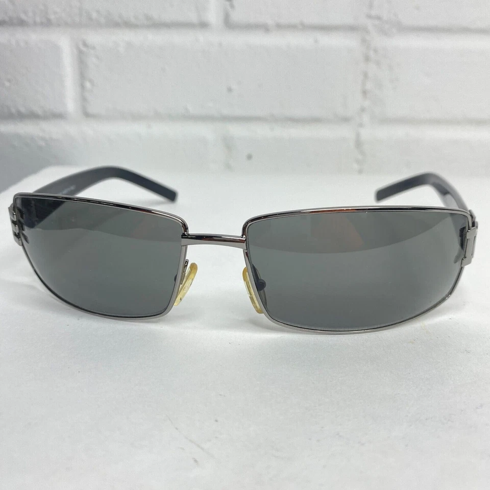 Винтажный Iceberg IG 85644 180 черный серебряный льда логотип черный объектив прямоугольный h2232 - Изображение 2 из 4