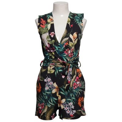Sisters Point, Jumpsuit, Größe: XS, Schwarz/Mehrfarbig, Elasthan/Polyester #HDm