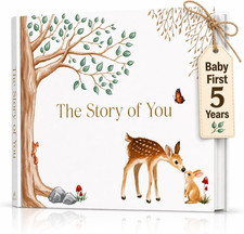 Baby Memory Book for Boy or Girl - First 5 Year Keepsake Album from Pregnancy to