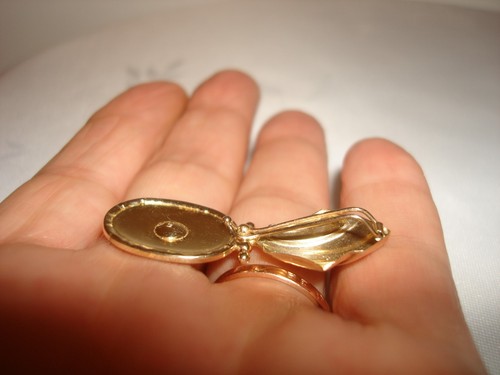 Vintage Collectible 10K Yellow Dangle Cameo Designe Enhancer Slide Pendant - 第 5/6 張圖片