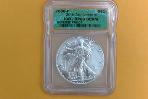 2006 P American Silver Eagle Reverse Proof ICG RP 69 DCAM