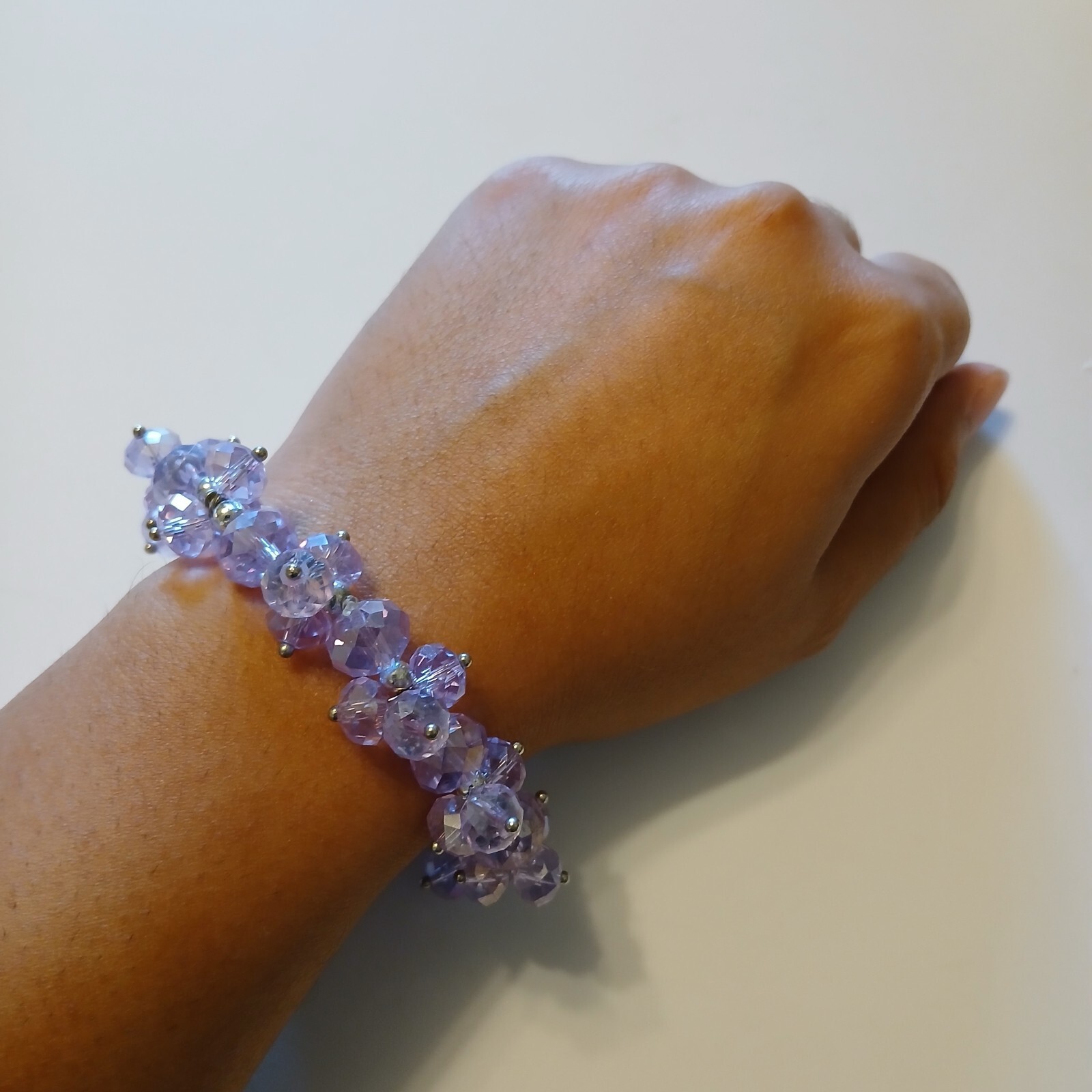 Lavender Crystals Translucent Sparkling Silver To… - image 2