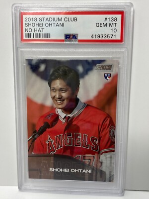 2018 Stadium Club Shohei Ohtani at Podium RC PSA 10 Angels Gem 