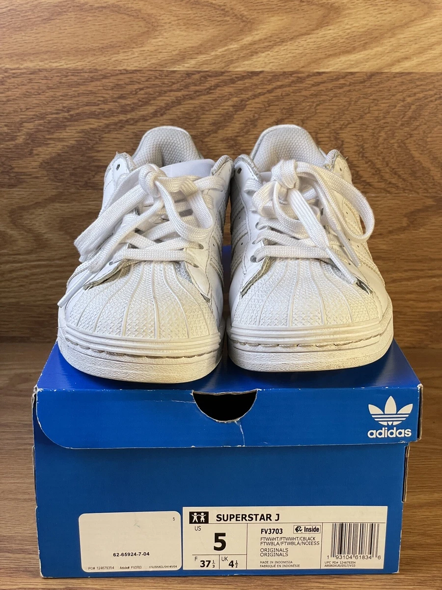 Adidas superstar white size 5 sale