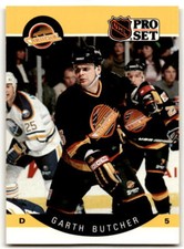 1990-91 Pro Set #295 Garth Butcher NM Near Mint Canucks ID:43137