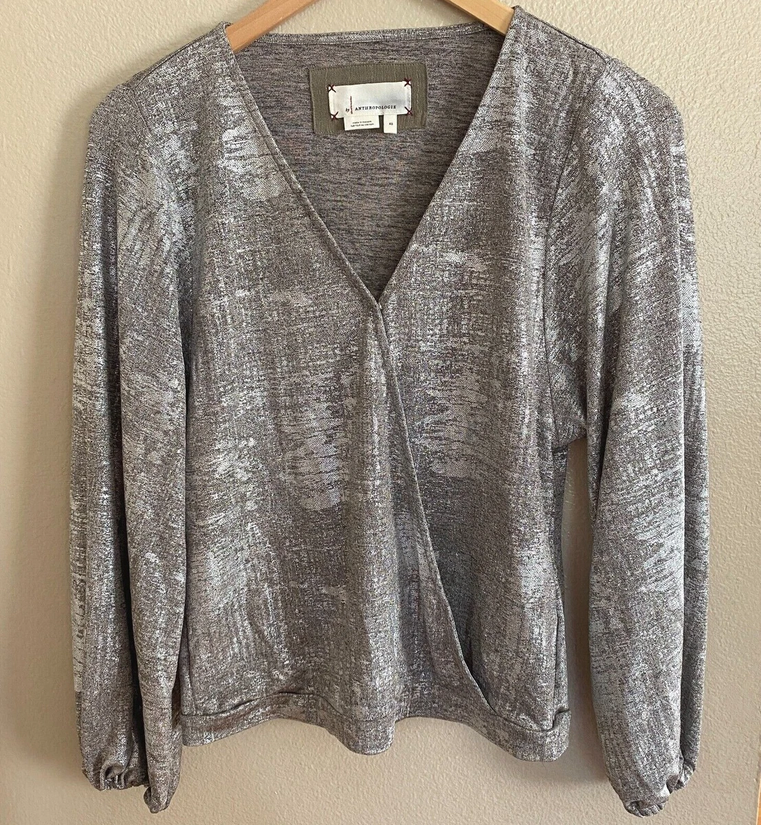 silver wrap blouse