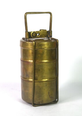 Vintage Solid Indisch Tiffin Kiste Schön BUILT Handgefertigt Multi Nutzen Box.