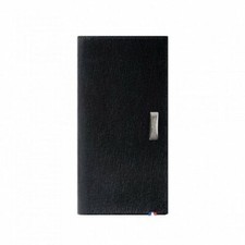 S.T. Dupont Black Contrast Leather Wallet, Holds 7 C. Cards, 180305, New In Box