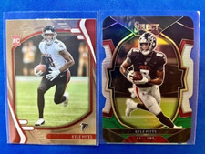 Kyle Pitts 2021 Absolute RC & 2022 Select Die-Cut Green Black Prizm - Falcons
