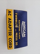 Minicam Flash AC Adapter Cord Electronic Flas Twinklite and Press 50 Grey