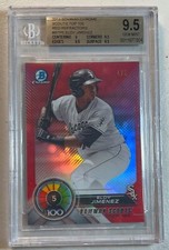 Eloy Jimenez BGS 9.5 2018 Bowman Chrome /5 Red Refractor Scouts Top 100 Prospect