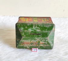 Vintage Sharp's Super Kreem Toffee Advertising Litho Tin Coin Box TI657