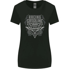 Racing Gasoline Motorbike Motorcycle Womens Wider Cut T-Shirt