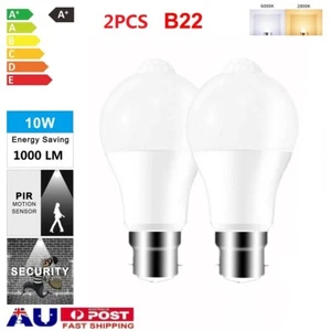 2PCS10W B22 LED PIR Ampoules intelligentes du détecteur de mouvement LED Lampe automatique ON/OF