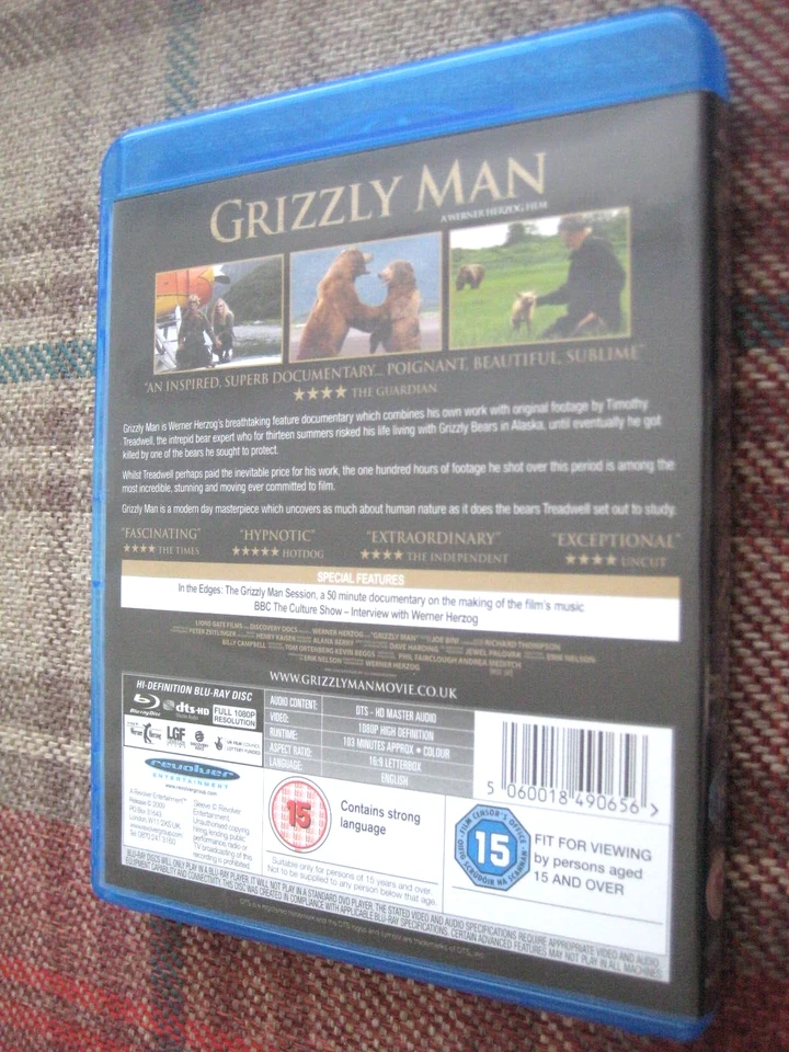 WERNER HERZOG'S GRIZZLY MAN BLU RAY DOCUMENTARY 2009 MINT DISC FREE P&P - Image 2 of 3