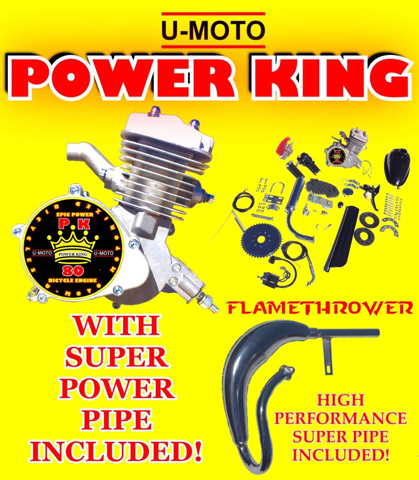 Complete Diy Motorized Bicycle Kit U-moto Mega Performance - Foto 10