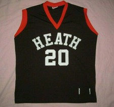 Vintage 1970s HEATH 20 brown Sewn Basketball jersey M Med 19.5 x 24.5 in. Unisex