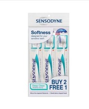 3x Sensodyne Soft Toothbrush Silky Bristles for Sensitive Teeth express DHL ship