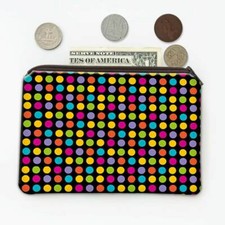 Colorful Polka Dots : Coin Purse Gift Cute Home Decor Black