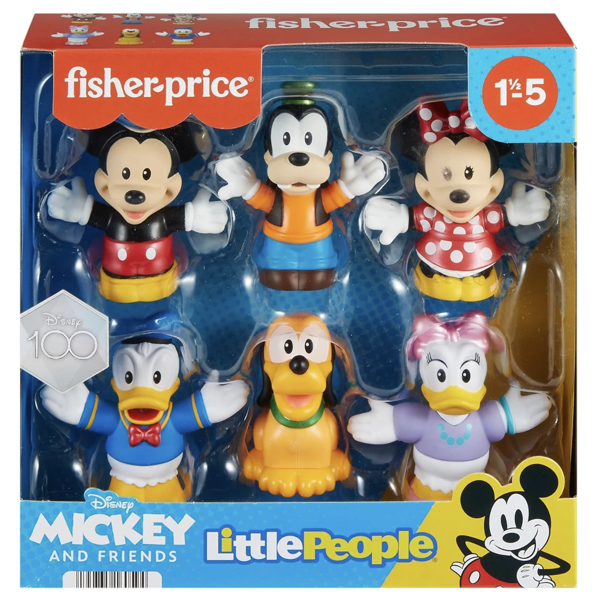 Fisher-Price Petit Gens Disney 100 Mickey & Amis Figurine Paquet Jouet Neuf  W