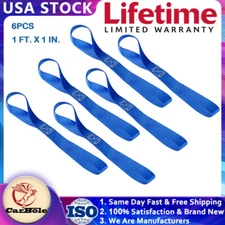 6PCS Soft Loop Tie Down Straps Fits for Securing ATV, UTV, Motorcycles, Scooters