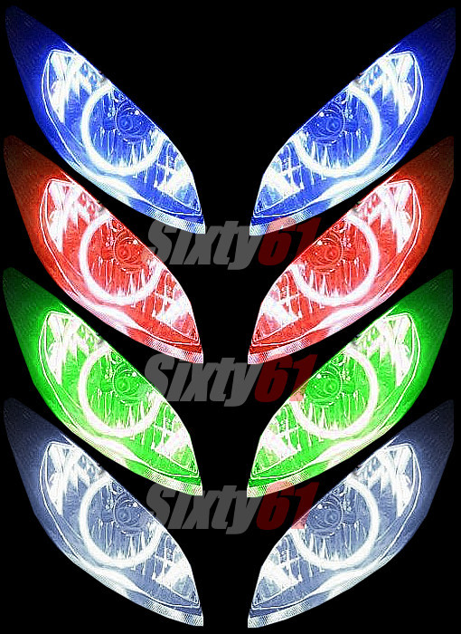 Kawasaki ZX6R 2007-2019 CCFL Demon Angel Eyes Halo lights rings
