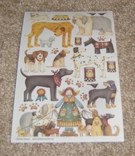 Creative Imaginations Sticker Sheet ~ by Debbie Mumm.....Dogs  HTF