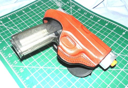 Tagua PD1R-1152 RH Leather Rotating Belt Paddle Thumb Break Holster Kahr P40 P9 - Picture 9 of 12