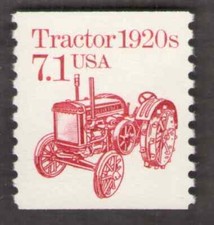 US. 2127. 7.1c.  Tractor 1920s. Coil Single. MNH. 1987