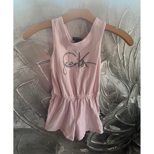 Calvin Klein Jeans Youth Romper Pink Sleeveless Shorts Casual Outfit Size 6 - Picture 11 of 15