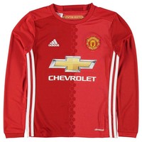 Adidas Manchester United Long Sleeve Home Shirt 2016 2017 Jun 9-10 Y Ref 1984 Adidas Manchester United Long Sleeve Home Shirt 2016 2017 Jun 9-10 Y Ref 1984