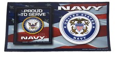 U.S. Navy USN Ship Emblem USA Military Dual Magnet Car / Fridge / Other 