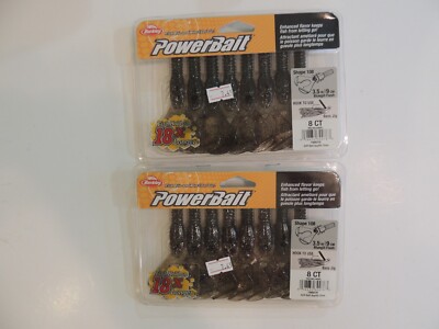 Lot of 2 Berkley Powerbait Shape 108 soft bait Bluegill Flash 10 ct 3'' New NIP