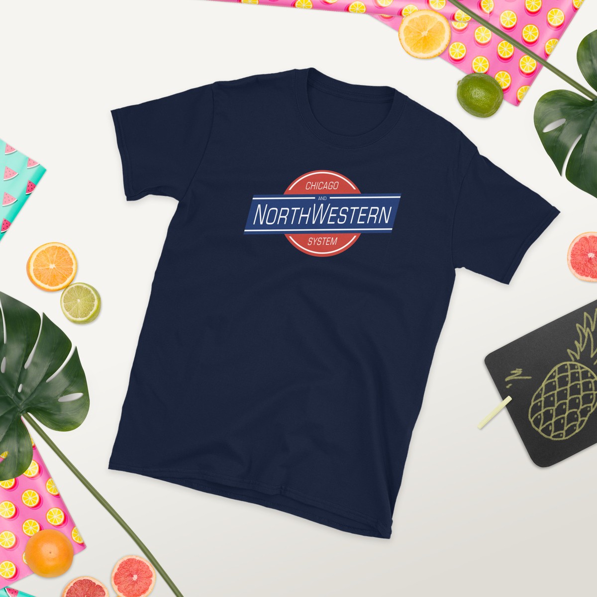 Chicago and Northwestern System Vintage Unisex Railroad Train T 