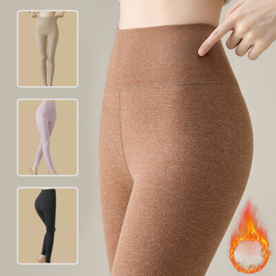 Winter Warm Leggings Cashmere Plus Velvet Tight Pants Fashion High Waist Slim Fi