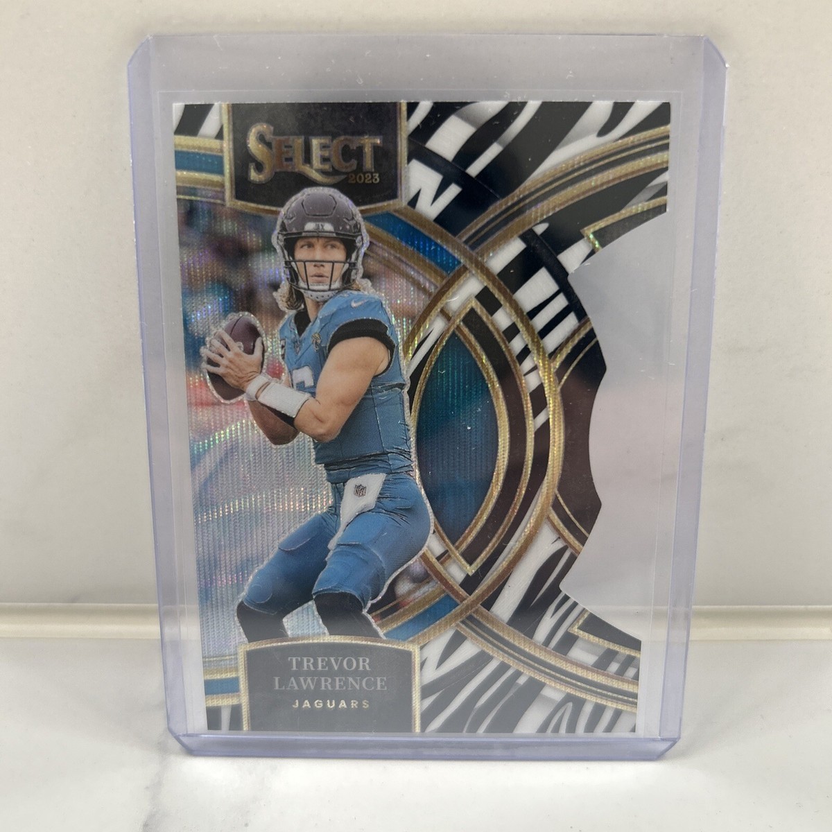 2023 Select Football Trevor Lawrence Zebra Die Cut Prizm Premier