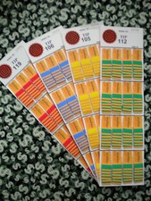  4 LOT   96 TER-16 REGULAR "NOT Sure" TIP BOARD 101-124 Pull Tab Jar Ticket