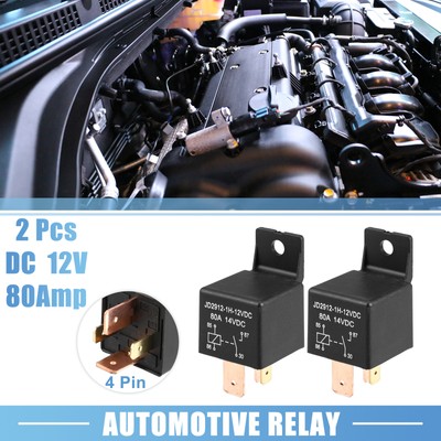 2 Stück Auto Relais 4 Stifte 12V 80Amp SPST Modell JD2912-1H-12VDC 80A 14VDC