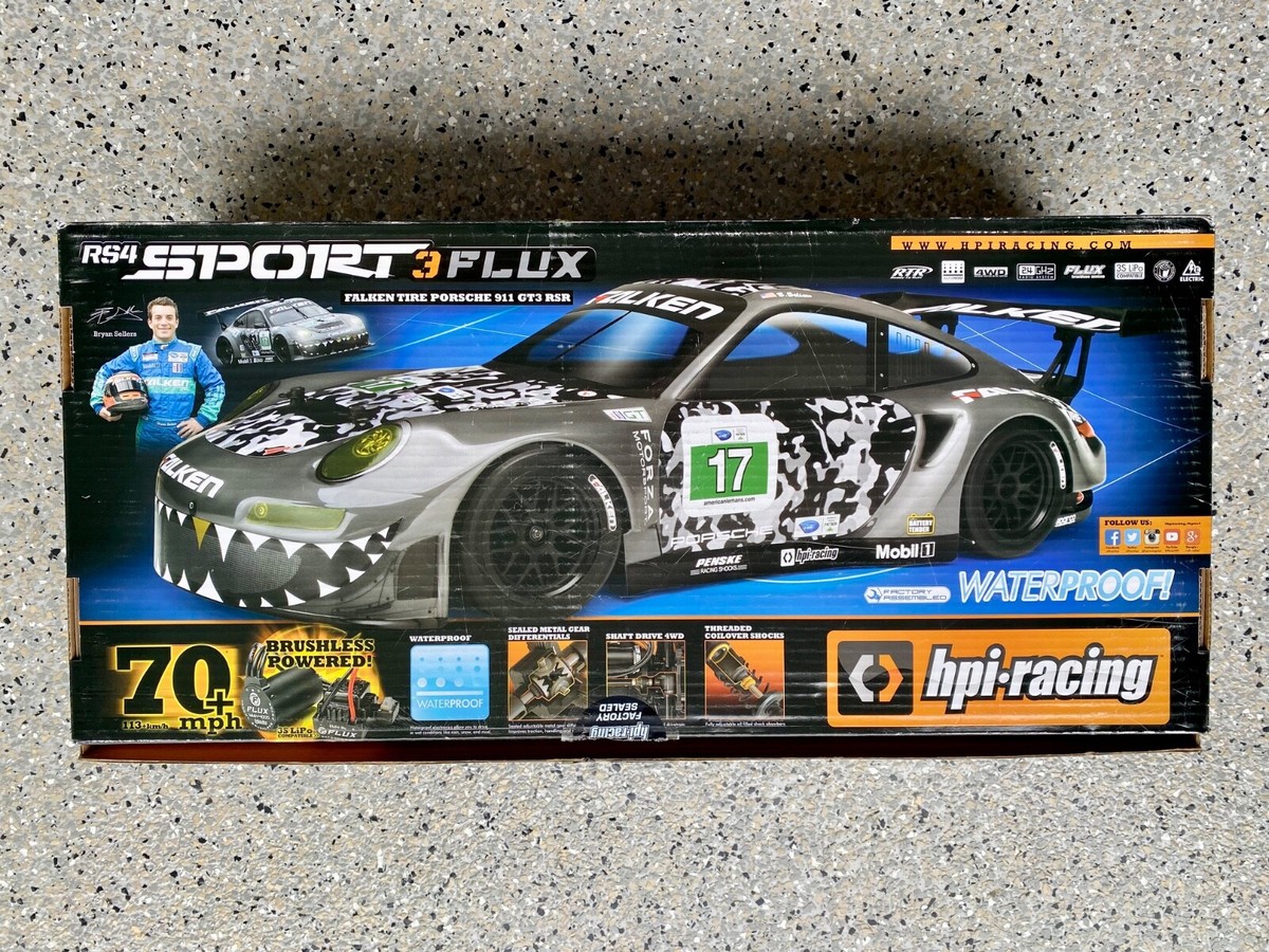 HPI RS4 Sport 3 Flux Falken Tire Porsche 911 GT3 RSR RC Car