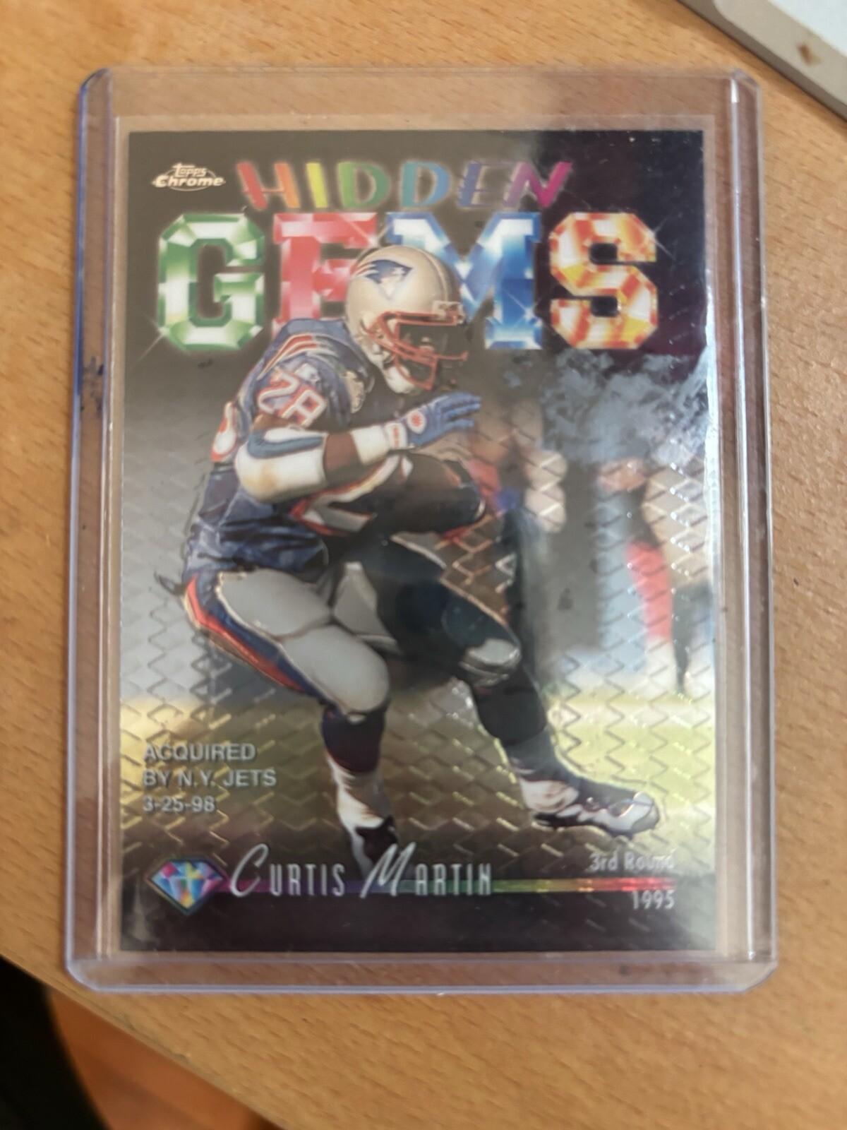 1998 Topps Chrome Football Curtis Martin #HG14 Hidden Gems Refractor