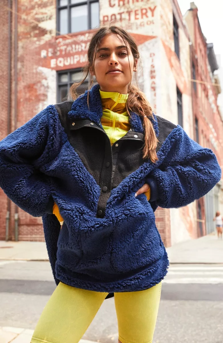 Navy zip fleece womens new arrivals