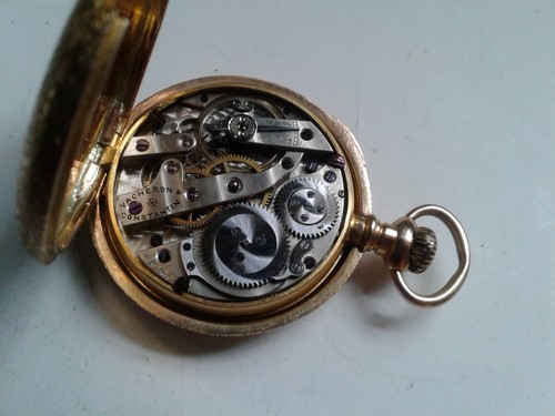 VACHERON CONSTANTIN REF 27448 14k GOLD LADY'S 35mm POCKET WATCH # 3S 01637RUNS - Picture 4 of 9