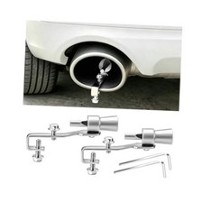 2PCS Car Turbo Whistle, Aluminum Alloy Vehicle Turbo Sound Exhaust Silver