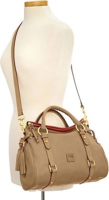 NWT Dooney & Bourke Florentine Large Satchel Light Taupe $598