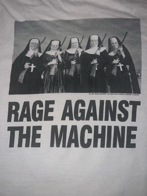 Vintage 1997 Rage Against The Machine Gun Nuns Rock Band T-Shirt