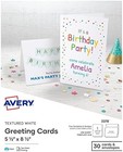 Avery Printable Greeting Cards, Half-Fold, 5.5"x8.5", 30 Blank
