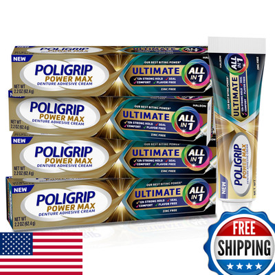 Super Poli-Grip Poligrip Power Max Ultimate All-In-1 Denture Adhesive Cream